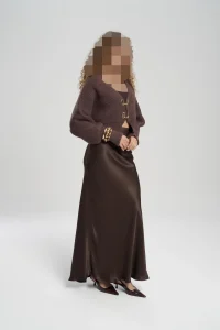 بافت کوتاه قهوه ای لونا